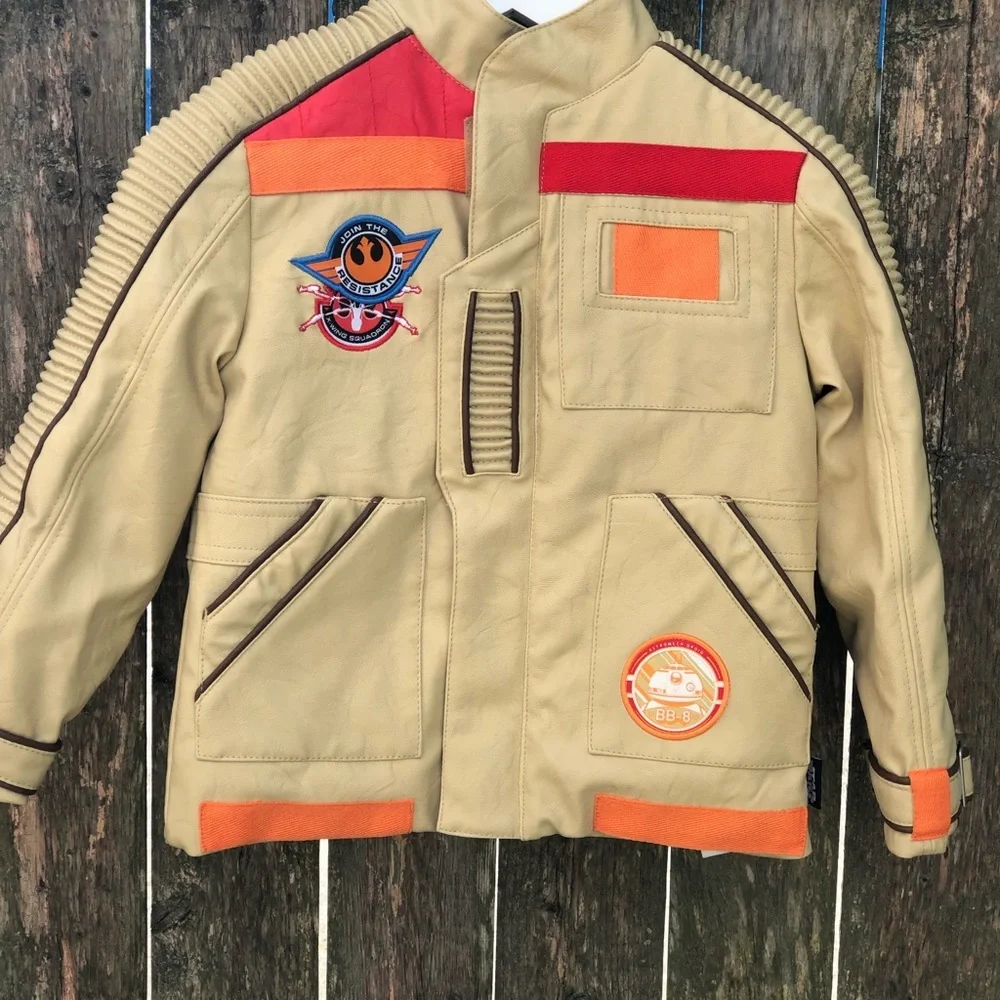Disney store Star Wars faux leather Finn pilot jacket for kids - Picture 2 of 15